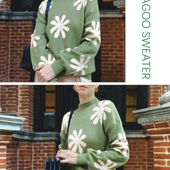 Sweaters for Women Fall Fashion 2025 Trendy Long Sleeve Turtleneck Pullover Lant - Picture 4 of 5